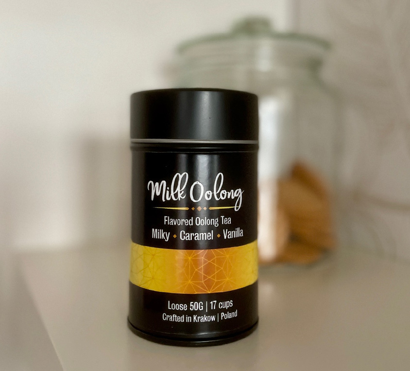 Milk Oolong Leo Tea w opakowaniu metalowa puszka 50 gram